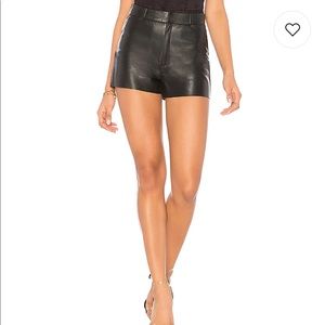 Lamarque Garnet Leather Shorts
